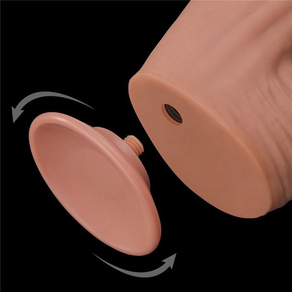 Dildo LoveToy Sliding-Skin Dual Layer Dong King Sized, 31 cm (w kolorze cielistym) 22243 zdjęcie