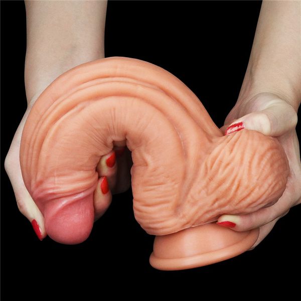 Realistyczne dildo LoveToy Dual Layered, 24,5 cm (w kolorze cielistym) 22112 zdjęcie