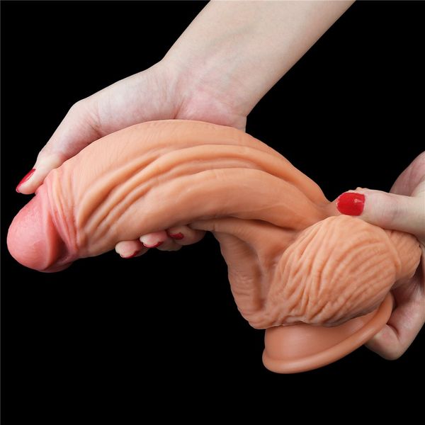 Realistyczne dildo LoveToy Dual Layered, 24,5 cm (w kolorze cielistym) 22112 zdjęcie