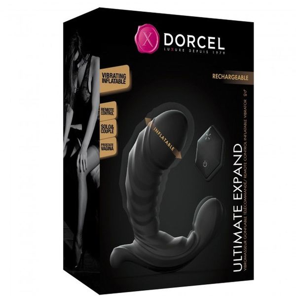 Вібратор Dorcel Ultimate Expand, 12 см (чорний) 18156 фото