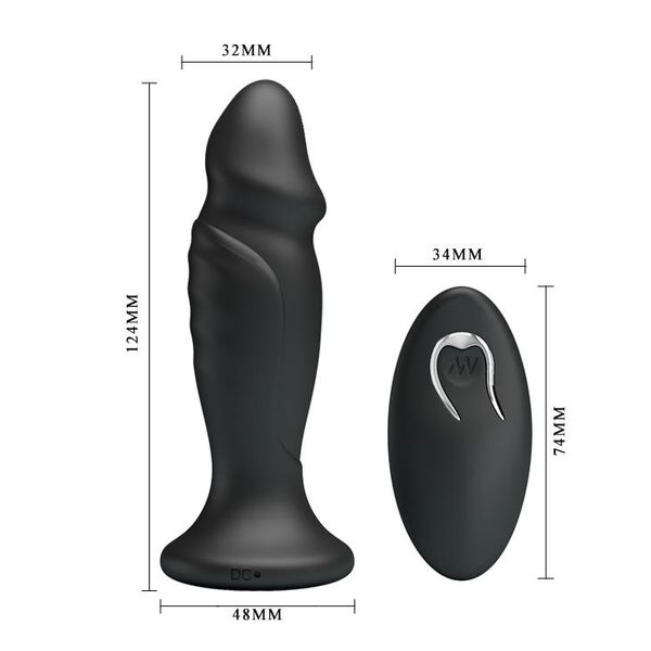 Korek analny Mr.Play Vibrating Anal Plug, 12,4 cm (czarny) 9058 zdjęcie