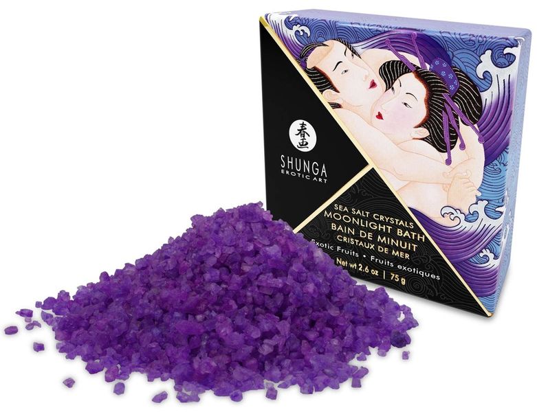 Сіль для ванни Shunga Moonlight Bath Exotic Fruits, 75 г (фіолетова) 15167 фото