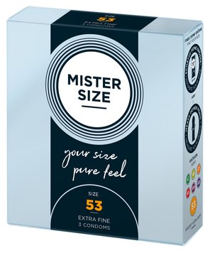 Презервативы Mister Size 53, 3 шт (прозрачный) 11083 фото