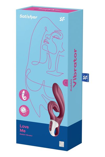 Вибратор-кролик Satisfyer Love Me, 22 см (бордовый) 15081 фото