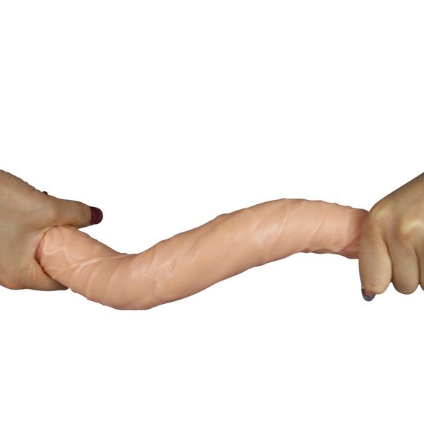 Dwustronne dildo LoveToy King Size Ladykiller, 36,5 cm (w kolorze cielistym) 21954 zdjęcie