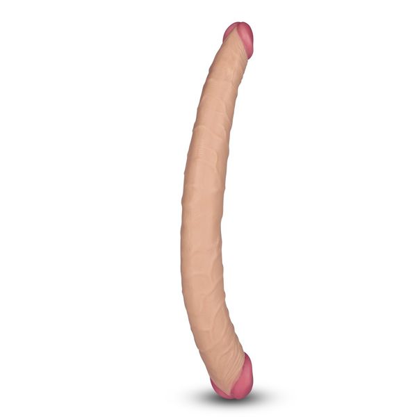 Dwustronne dildo LoveToy King Size Ladykiller, 36,5 cm (w kolorze cielistym) 21954 zdjęcie