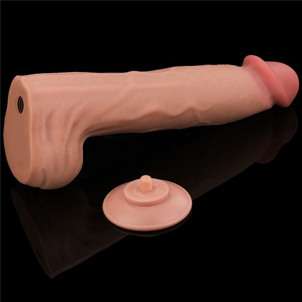 Dildo LoveToy Sliding-Skin Dual Layer Dong King Sized, 36 cm (w kolorze cielistym) 22244 zdjęcie