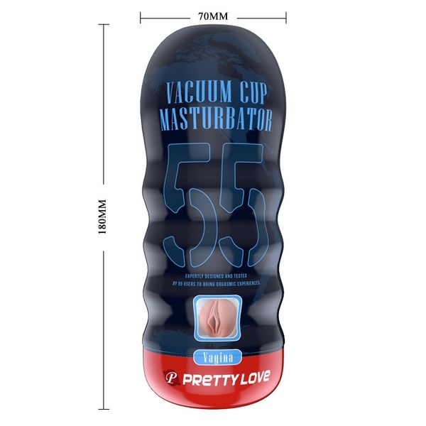 Мастурбатор Pretty Love Vacuum Cup 55 Vagina, 18 см (телесный) 23532 фото