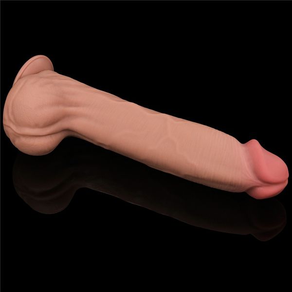 Dildo LoveToy Sliding-Skin Dual Layer Dong King Sized, 36 cm (w kolorze cielistym) 22244 zdjęcie