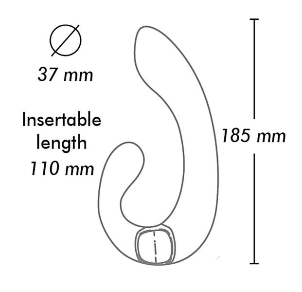 Вибратор Shunga Miyo Intimate, 18.5 см (чёрный) 15203 фото