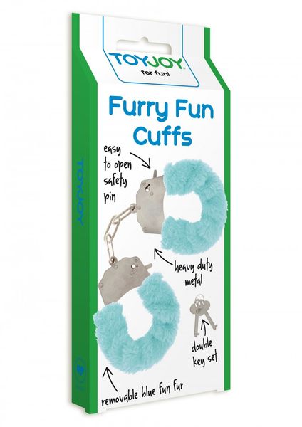 Наручники Furry Fun Cuffs, 28 см (блакитний) 7039 фото