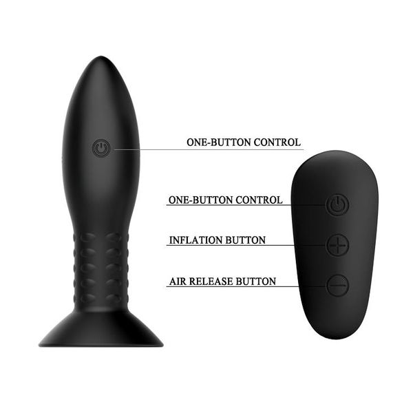 Korek analny LyBaile Mr Play RC Vibrating Butt, 11 cm (czarny) 9056 zdjęcie