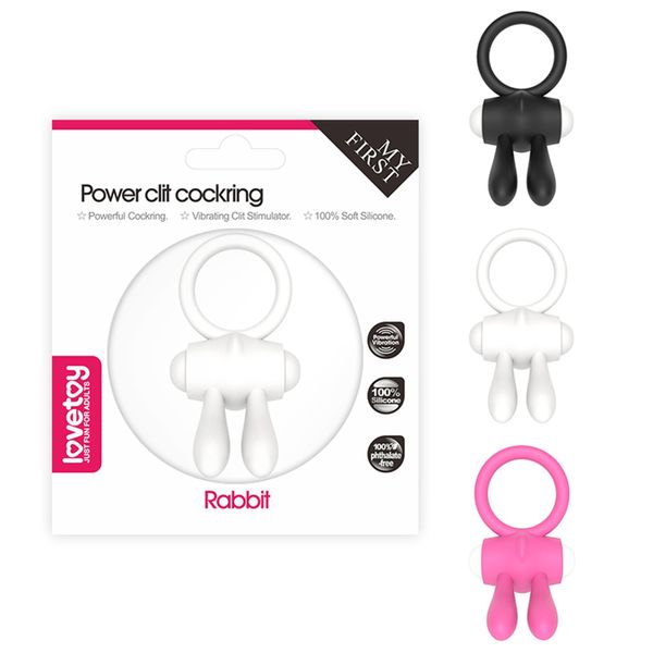 Pierścień erekcyjny z wibracją LoveToy Power Clit, 7,5 cm (biały) 14438 zdjęcie