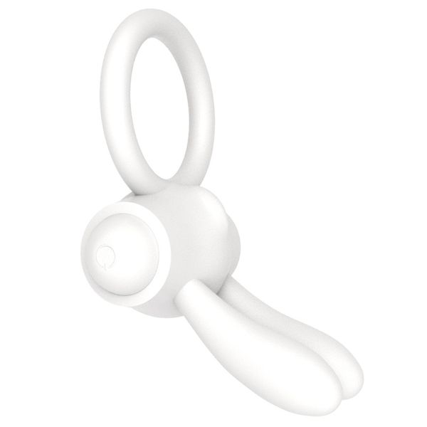 Pierścień erekcyjny z wibracją LoveToy Power Clit, 7,5 cm (biały) 14438 zdjęcie