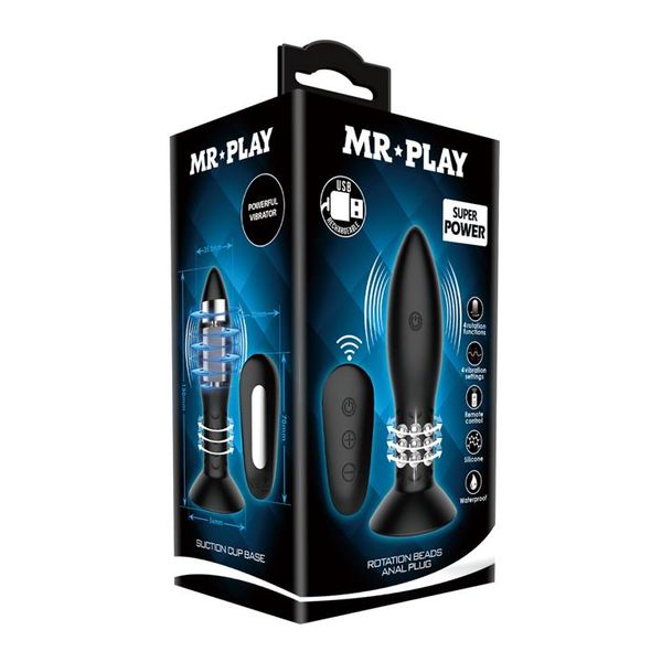 Korek analny LyBaile Mr Play RC Vibrating Butt, 11 cm (czarny) 9056 zdjęcie