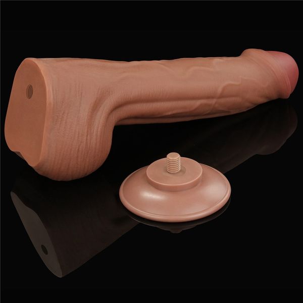 Dildo LoveToy Sliding-Skin Dual Layer Dong, 29 cm (brązowy) 22250 zdjęcie