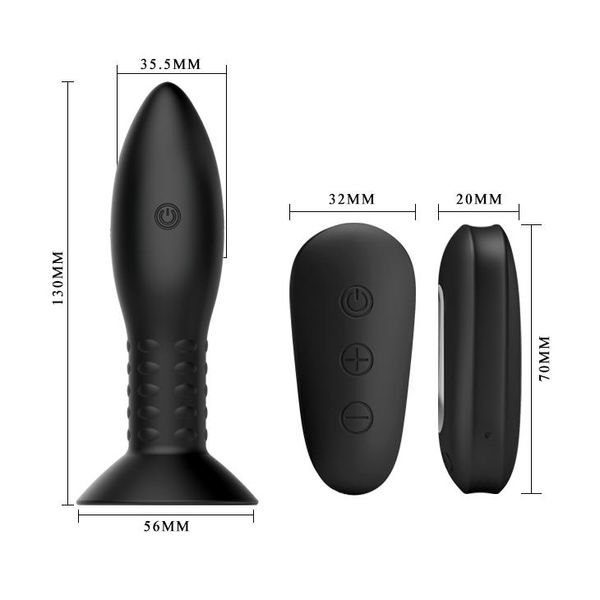 Korek analny LyBaile Mr Play RC Vibrating Butt, 11 cm (czarny) 9056 zdjęcie