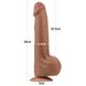 Dildo LoveToy Sliding-Skin Dual Layer Dong, 29 cm (brązowy) 22250 zdjęcie 18