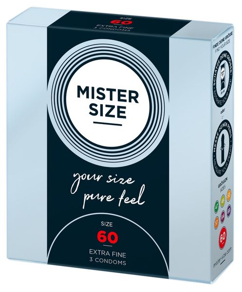 Презервативы Mister Size 60, 3 шт (прозрачный) 11085 фото