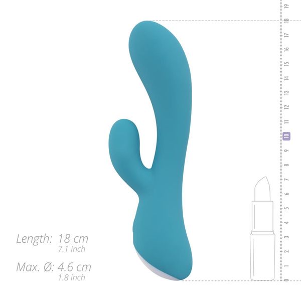 Wibrator królik Cala Azul Martina I Rabbit Vibrator, 18 cm ( turkus) 15089 zdjęcie