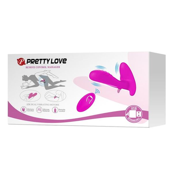 Вібратор Pretty Love Remote Control, 10 см (фіолетовий) 11626 фото