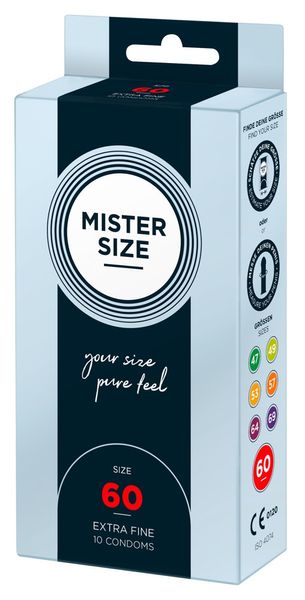 Презервативы Mister Size 60, 10 шт (прозрачный) 11086 фото