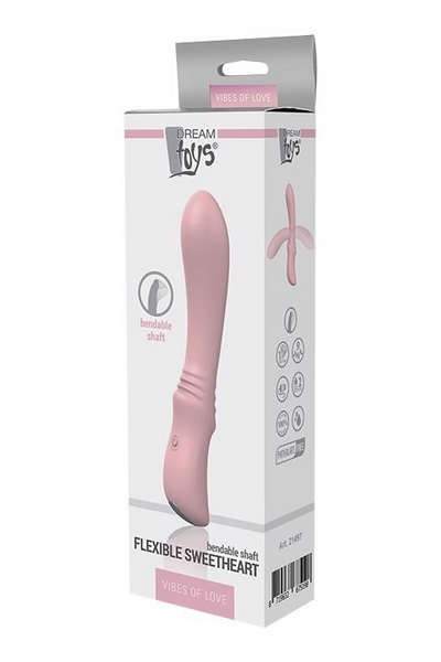 Вибратор для точки G Dream Toys Flexible Sweetheart, 18,5 см (светло-розовый) 7268 фото