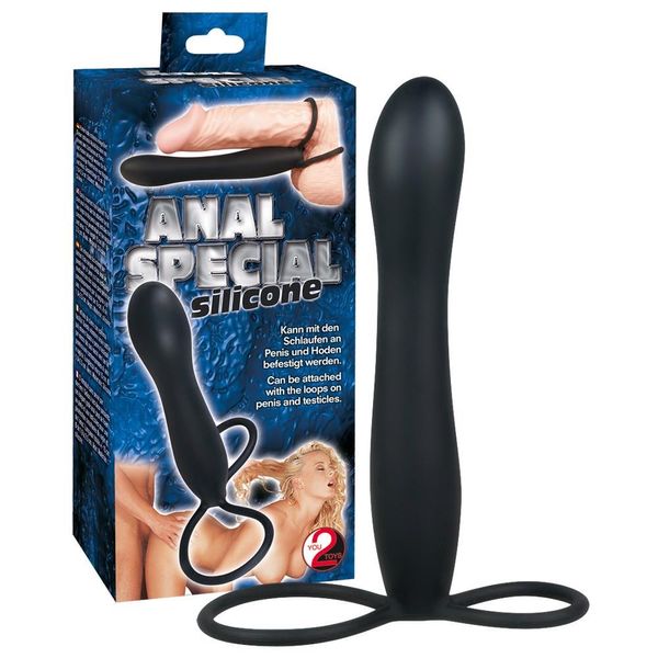 Nakładka na penisa do podwójnej penetracji Anal Special, 15 cm (czarny) 5161 zdjęcie