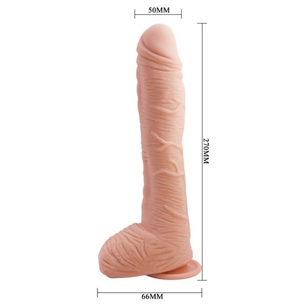 Dildo LyBaile Beautiful Alex Real, 28,2 cm (w kolorze cielistym) 21972 zdjęcie