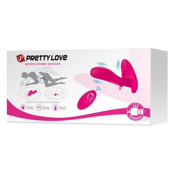 Вібратор Pretty Love Remote Control, 10 см (рожевий) 11627 фото