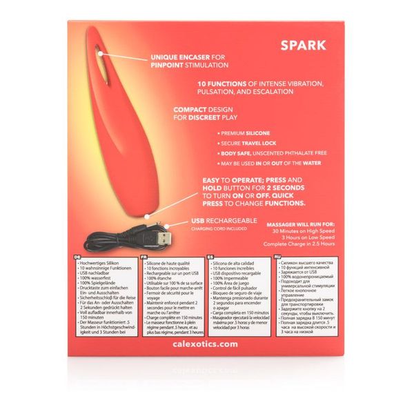 Wibrator łechtaczkowy CalExotics Red Hot Spark, 11,5 cm (czerwony) 6771 zdjęcie