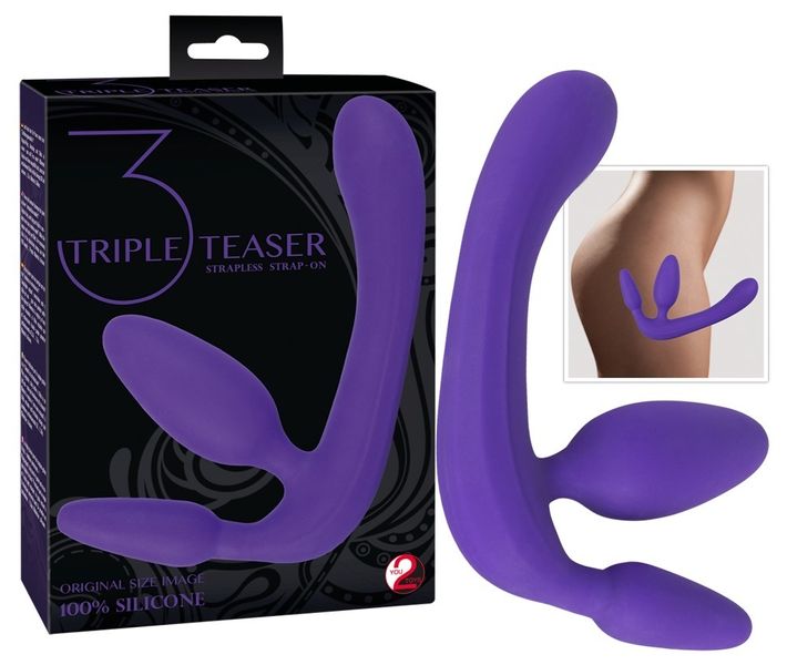 Strapon Triple Teaser Strapless Strap-On, 20 cm (fioletowy) 9471 zdjęcie