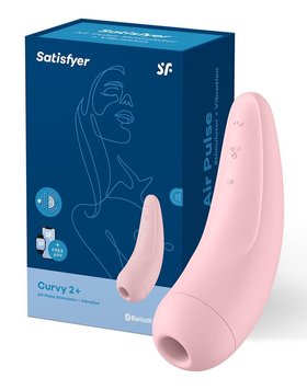 Вакуумный клиторальный стимулятор Satisfyer Curvy 2+, 13,5 см (розовый) 10041 фото