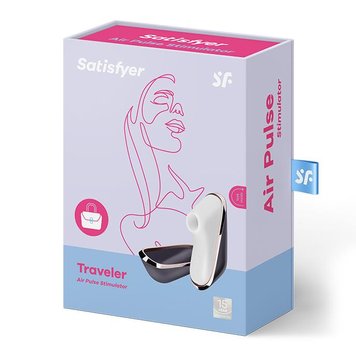 Вакуумний стимулятор клітора Satisfyer Pro Traveler, 9,8 см (сірий) 8769 фото