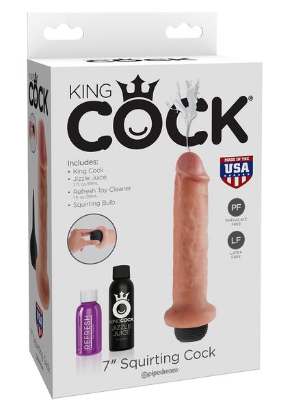 Фаллоимитатор King Cock Squirting Cock, 21,6 см (телесный) 6359 фото