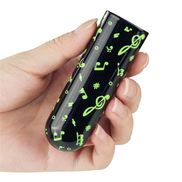 Wibrator łechtaczkowy LoveToy Music Massager Glow In The Dark, 8,5 cm (czarny) 16204 zdjęcie