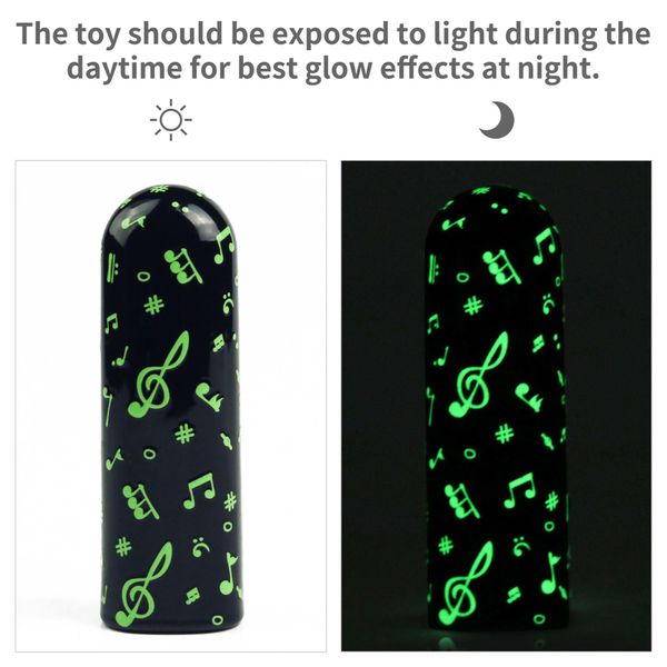 Wibrator łechtaczkowy LoveToy Music Massager Glow In The Dark, 8,5 cm (czarny) 16204 zdjęcie