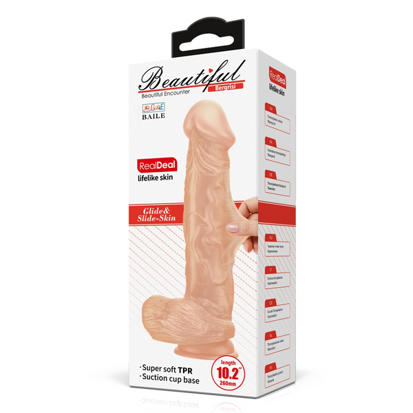 Dildo z przyssawką LyBaile Beautiful Bergrisi, 26 cm (w kolorze cielistym) 23544 zdjęcie