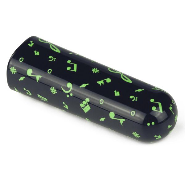 Вібратор для клітора LoveToy Music Massager Glow In The Dark, 8,5 см (чорний) 16204 фото