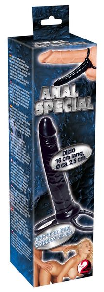 Nakładka na penisa do podwójnej penetracji Anal Special, 16 cm (czarny) 5178 zdjęcie