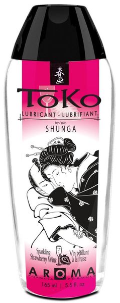 Лубрикант на водній основі Shunga Toko Aroma полуниця з шампанським, 165 мл 15160 фото