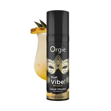 Рідкий вібратор Orgie DUAL VIBE! Піна колада, 15 мл 18495 фото