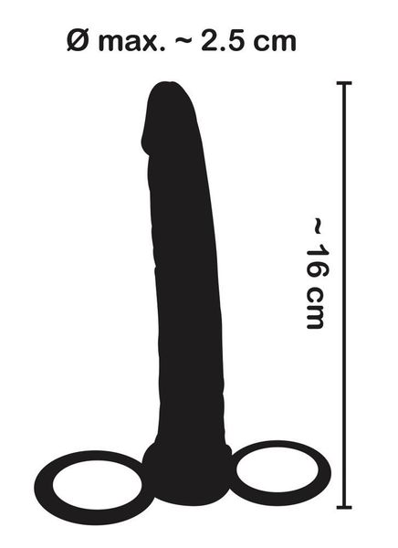 Nakładka na penisa do podwójnej penetracji Anal Special, 16 cm (czarny) 5178 zdjęcie