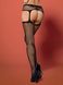 Pończochy z pasem Obsessive Garter S232, S/M/L (czarny) 5919 zdjęcie 4