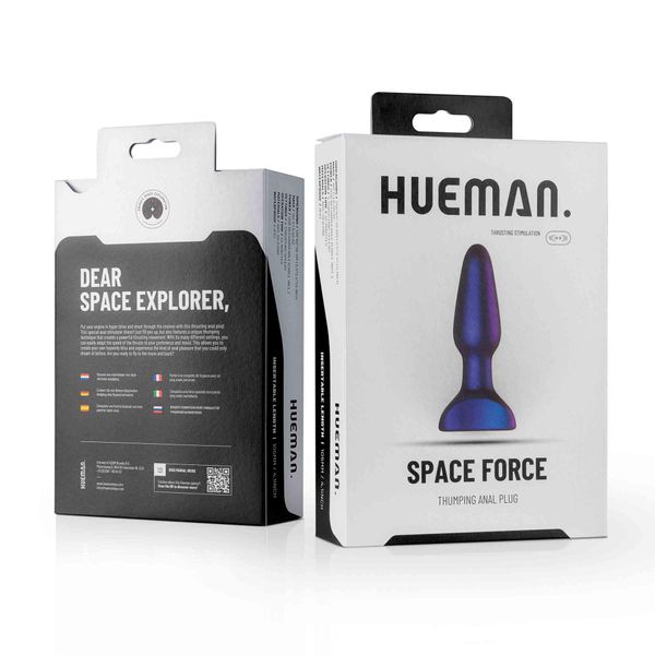 Korek analny Hueman Space Force Thumping, 13,9 cm (fioletowy) 10954 zdjęcie