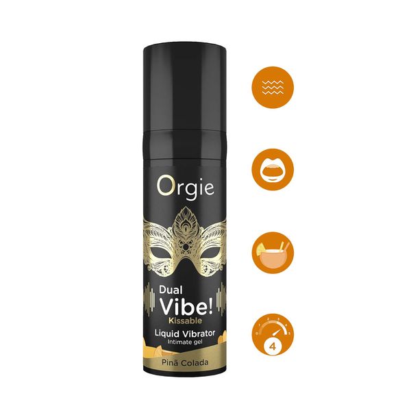 Wibrator w płynie Orgie DUAL VIBE! Pina colada, 15 ml 18495 zdjęcie