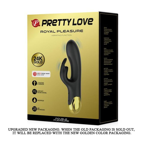 Wibrator królik Pretty Love Royal Pleasure, 19,2 cm (czarny) 8960 zdjęcie