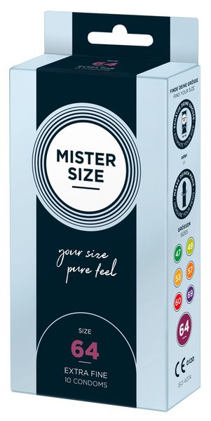 Презервативы Mister Size 64, 10 шт (прозрачный) 11089 фото