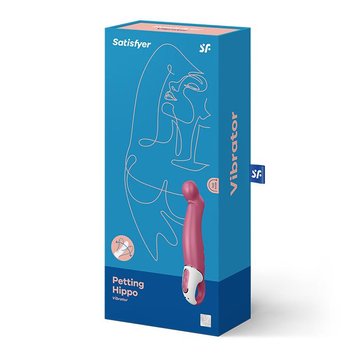 Вибратор для точки G Satisfyer Vibes Petting Hippo, 25,5 см (розовый) 9380 фото