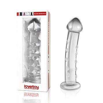 Szklane dildo LoveToy Glass Romance, 18 cm (przezroczysty) 14299 zdjęcie